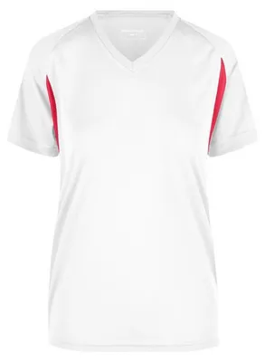 Produktbild von James and Nicholson - T-Shirt für Damen - Laufen LT2416 (XL) (Weiß/Rot)