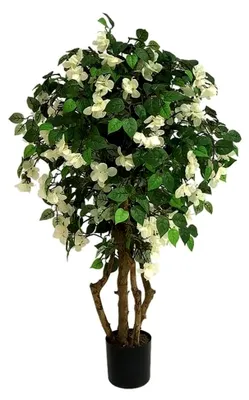 Produktbild von Künstliche Pflanze einer Bougainvillea in Grün und Weiß, 150 x 60 x 60 cm