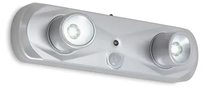 Immagine prodotto di BRILONER TERYA LED luce notturna, sensore di movimento, alimentazione a batteria, portata 3 m, color argento, 18,6 x 5,1 x 5,5 cm