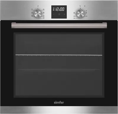 Produktbild von Simfer Einbau-Backofen 60 cm SMF-BO 6029, 60 Liter, 7 Funktionen, 2-fach Verglasung, Digitaler Timer, Seitengitter, Emaillierter Garraum Inox
