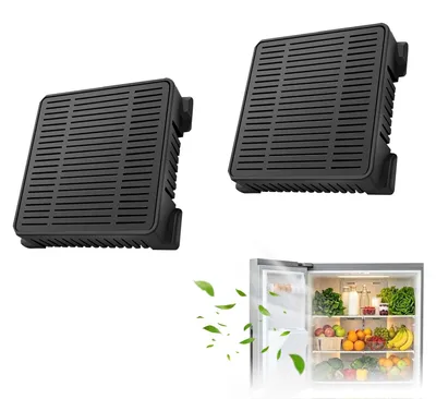 Aktivkohlefilter 2er-Pack für Liebherr Kühlschrank, schwarz