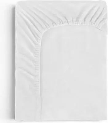 Imagen del producto de Sábana bajera de terciopelo, color blanco, 160 x 200 cm