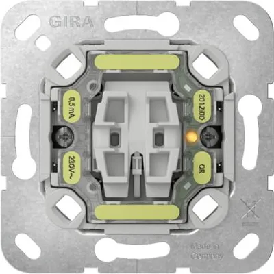 Produktbild von GIRA 311600, Wippschalter, Chrom, Grau, Wand, LED, 250 V, 10 A