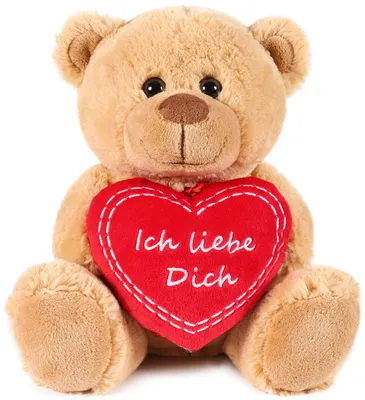 Produktbild von Teddybär mit Herz - 25 cm - Braun