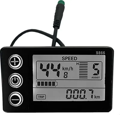 Produktbild von S866 rower elektryczny wyświetlacz LCD 24V 36V 48V e-bike skuter elektryczny wyświetlacz metr panel sterowania z wodoodporną wtyczką