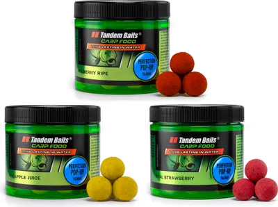 Produktbild von Tandem Baits 3-er Set Carp Food Perfection Pop-Up Fruit Flavour Mix, Karpfen-Pop-Ups, Karpfen Angeln ohne Mühe, Köder zum Große-Fische-Angeln, Karpfenzubehör für Profis & Hobby-Angler 16 mm 7 g
