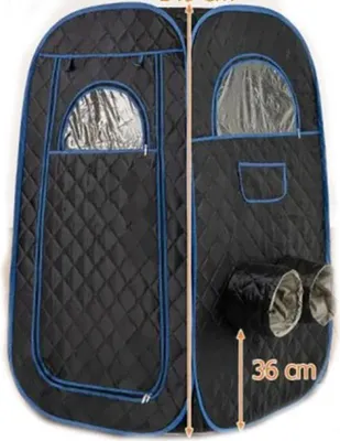 Image de Sauna à vapeur portable BA8087DE-BK avec générateur de vapeur de 3 litres, pour 1 à 2 personnes, noir