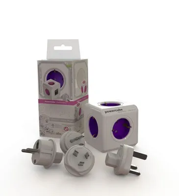 Produktbild von allocacoc PowerCube ReWirable Travel Plugs, Reiseadapter & 5x Verteiler, 230V Schuko