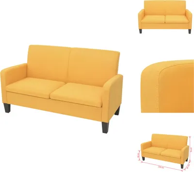Obrázek produktu pro dvoumístná pohovka vidaXL 135 x 65 x76 cm žlutá - Pohovky