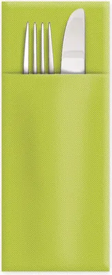 Produktbild von 250x Servietten Bestecktaschen Premium 32 x 40 cm Airlaid gelbgrün