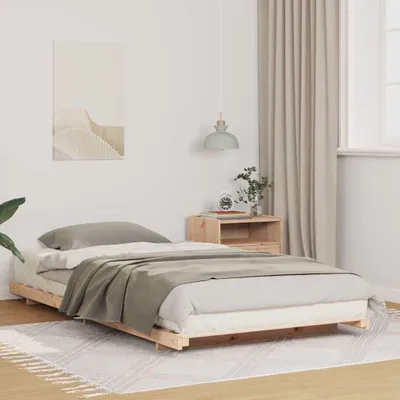 Immagine prodotto di Letto matrimoniale in legno massello di pino, con rete a listelli, dimensioni 90 x 220 cm