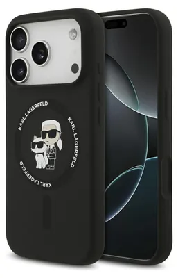 Immagine prodotto di Custodia Karl Lagerfeld Silicone Karl&Choupette Anello Magsafe Do Iphone 17 Pro - Czarne