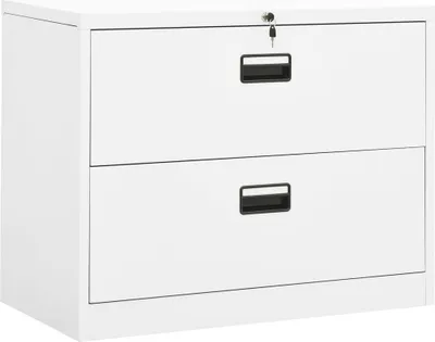 Image de Armoire de classement blanc 90x46x72,5 cm acier