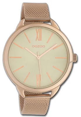 Productafbeelding van Oozoo dameshorloge, roodgouden metalen band, quartz uurwerk, analoog, model D3UOC10136