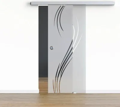 Produktbild von Pertura Glasschiebetür Komplettset Glera Essence 02 900x2175 mm Rechts inkl. Beschlag Selir Aluminium natur,Griffmuschel