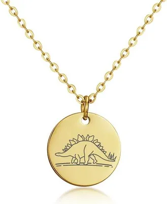 Produktbild von SILBERKETTEN STORE Halskette mit Anhänger Stegosaurus - Edelstahl, gold, Länge 45cm - 45cm