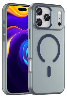 Obrázok produktu pre Puzdro s magnetickým abrazívom pre iPhone 17 Pro, kompatibilné s MagSafe - matná modrá