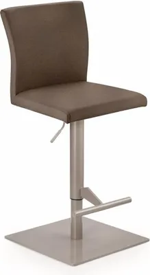 Produktbild von Edler Barhocker Tresenhocker Buono KM Gestell perlgraumetallic Kunstleder dunkelkhaki