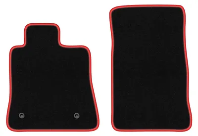 Produktbild von Fußmatten Velours Schwarz/Rot für Chevrolet Camaro VI 2015-2020 Set 2-tlg