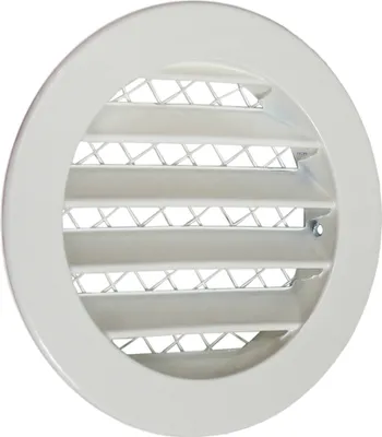 Produktbild von Lüftungsgitter LG - 100 AVL W Pulverbeschichtet Weiss DN 100 Zuluf Abluftgitter