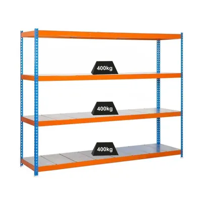 Produktbild von Simonrack Ecoforte 1504-4 Metal, 4 Regale, Metall, Metall, Orange, Blau, Silber, 400 kg, 9 min