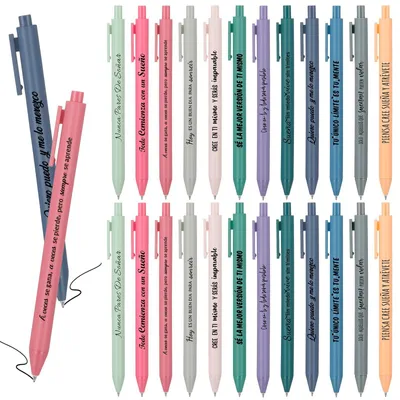 Productafbeelding van 24 Balpennen met Inspirerende Citaten voor Collega's en Studenten