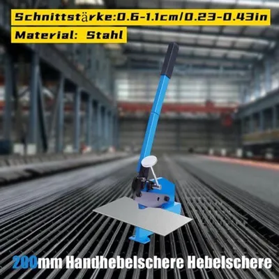 Productafbeelding van Plaatschaar van koolstofstaal - 125 mm snijlengte - Handhendel - Blauwe metaalschaar