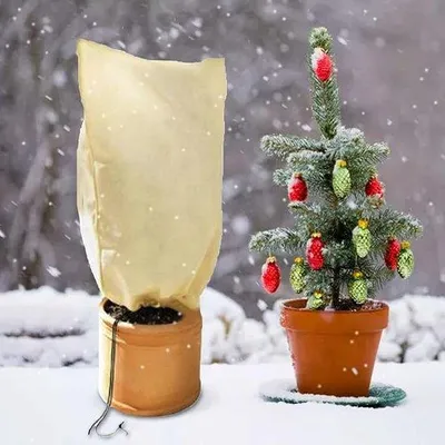 Produktbild von Famanu Pflanzenwinterhülle - 100 x 80 cm, Frostschutz, vielseitig einsetzbar