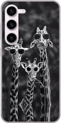Produktbild von König Design Hülle kompatibel mit Samsung Galaxy S23 Plus Kunststoff Soft Handyhülle - Handy Case 3 Giraffen