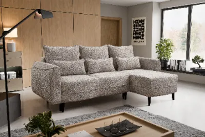 Produktbild von Kaiser Möbel Ecksofa Selio mit Schlaffunktion und Bettzeugcontainer Beige Rechts