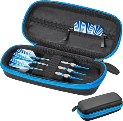 Productafbeelding van Draagtas Darts - Hulpstuk Houder - Dart Accessoires - Schokbestendige Bescherming - 19 x 9 x 4.5 cm - Blauw