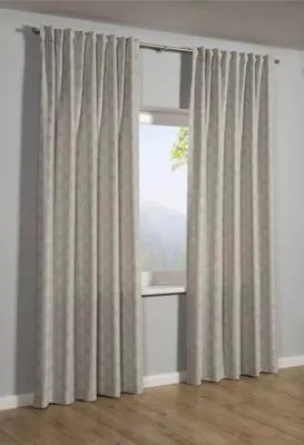 Produktbild von Vorhang mit Universalband Jacquard Kreise beige 245x135 cm