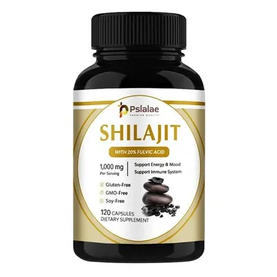 Immagine prodotto di Shilajit 1000mg (120 capsule) integratore alimentare, energia, resistenza, forza, cervello, memoria, salute del cuore, sistema immunitario, metabolismo
