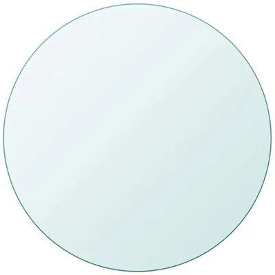 Produktbild von Runde Glas-Tischplatte - Gehärtetes Ersatzglas für Tisch - Ø 60 cm - 8 mm stark - Tischplatte / Tischschutz - Blau