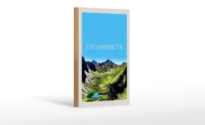 Produktbild von Holzschild Reise 12x18 cm Tannheimer Tal Österreich Berge Natur