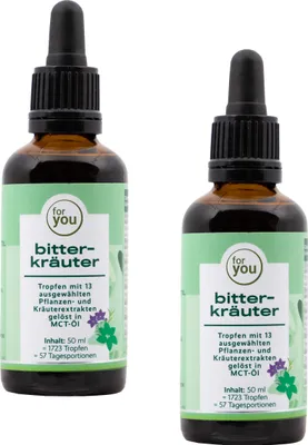 Produktbild von for you bitterkräuter tropfen Doppelpack