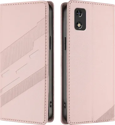 Produktbild von Hülle für Tecno Pop 6C, Kunstleder Brieftaschen Handyhülle mit Kartenfach und Standfunktion Pink