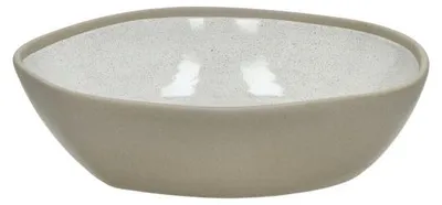 Image de Bol à soupe "Primeval" de Pomax, en porcelaine, de couleur gris clair, dimensions : L 18,5 x l 18 x H 4,8 cm