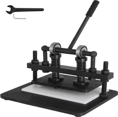 Produktbild von Prägepresse 260x150 mm - Stanz- und Prägemaschine 300 mm Einzugsbreite - Lederschneidemaschine Obere Platte - Stanzgerät Manuelle Lederschneide - Zum Schneiden Verschiedener Materialien
