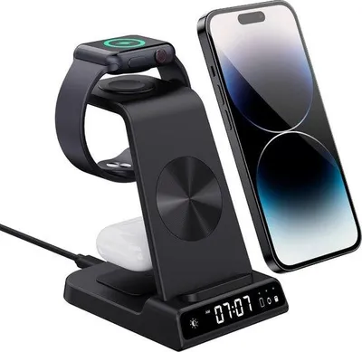 Produktbild von Ladestation - Drahtloses Ladestation - Ladestation für X - Mobil, Telefon, Ohrhörer und Armbanduhr
