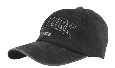 Baseball Cap aus 100% Baumwolle 'New York' von Hut-Breiter in schwarz