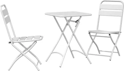 Obrázek produktu pro vidaXL Bistro set 3 ks Bílá ocel