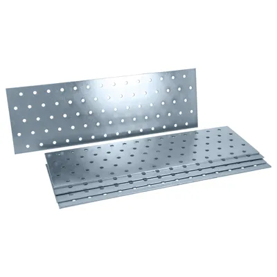 Immagine prodotto di HELPMATE - 6 pezzi di piastre perforate 100x300 mm - connettore piatto zincato e passivato blu - connettore in legno con eccellente protezione dalla corrosione, stabile e durevole - facile installazione