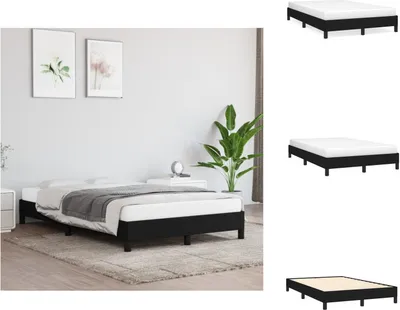 Immagine prodotto di vidaXL Struttura letto in tessuto nero 120x200 cm - Letti e strutture letto