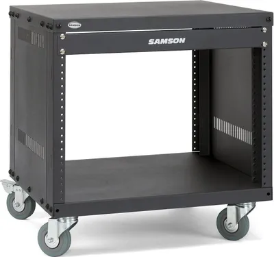 Produktbild von Samson SRK PRO8 19 Zoll Rack 8HE, 24 Zoll Tiefe, mit Rollen und verstellbaren Schienen