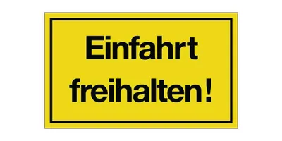 Produktbild von Hinweiszeichen Einfahrt freihalten! L250xB150mm gelb schwarz Ku.