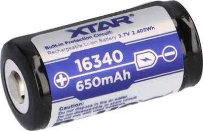 Produktbild von XTAR 16340 RCR123A 3,6V 650mAh Akku (geschtzt) - 1,2 A