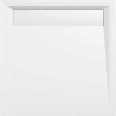 Obrázok produktu pre ARENA sprchová vanička z liateho mramoru s krytom odtoku, štvorcová 90x90 cm, biela