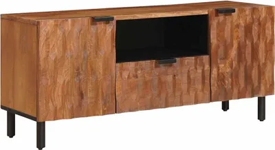 Produktbild von "Schlussverkauf" TV-Schränk hochwertigem - TV-Lowboard - Max. Gewicht: 60 kg - mit Tür Akazienbraune Oberfläche 105x33x46 cm  C14612