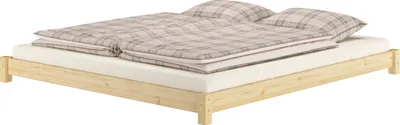 Produktbild von Niedriges Bodenbett Ehebett Vollholzbett in Kingsize 200x200 Kiefer massiv V-60.51-20ohne Zubehör